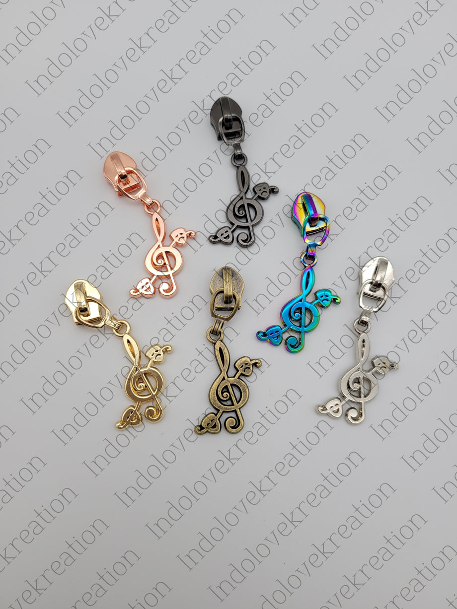 Size 5 Zipper Pull - Treble Clef – INDO LOVE KREATION